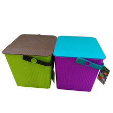 Dos tamaños disponibles de moda cubo de almacenamiento de plástico (B05-0004)
